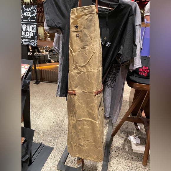 Starbucks Waxed canvas apron FREE SHIPPING Starbucks Barista Apron Leather apron - Picture 3 of 8